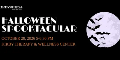 Kirby Medical Center Halloween Spooktacular. October 28, 2026, 5-6:30 PM. Kirby Therapy & Wellness Center.