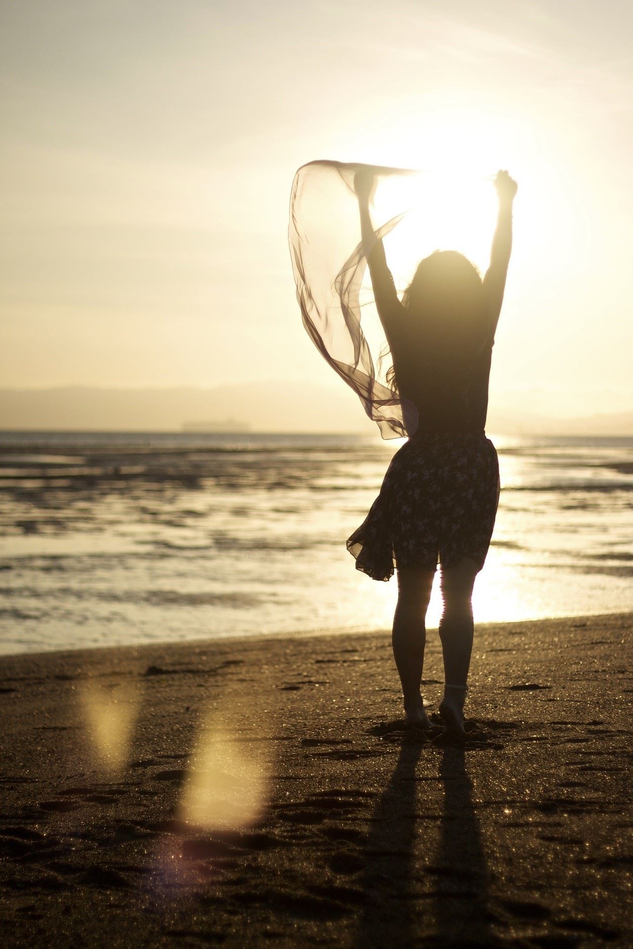 woman on beach