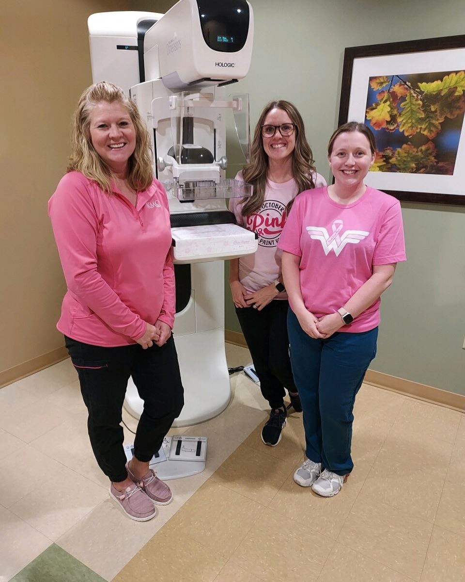 Mammogram Techs At KMC-Paint Piatt Pink